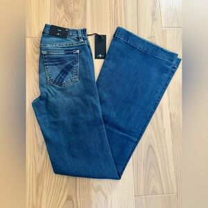 7 For All Mankind Dojo Original Jeans Women's Flare Leg Trousers NWT Size 25 AUM